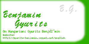 benjamin gyurits business card